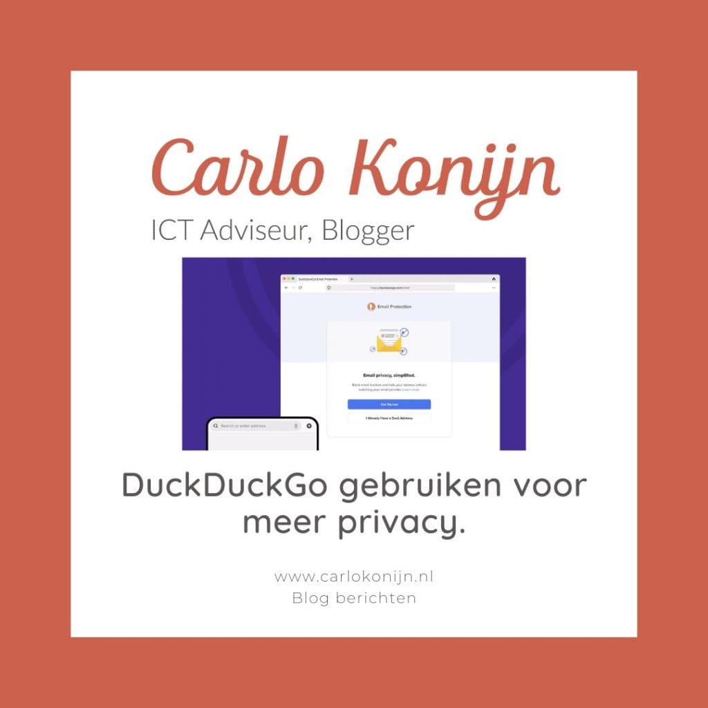 DuckDuckGo gebruiken voor meer privacy.