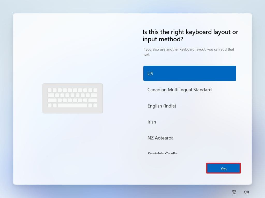 Windows 11 keyboard layout instellen.